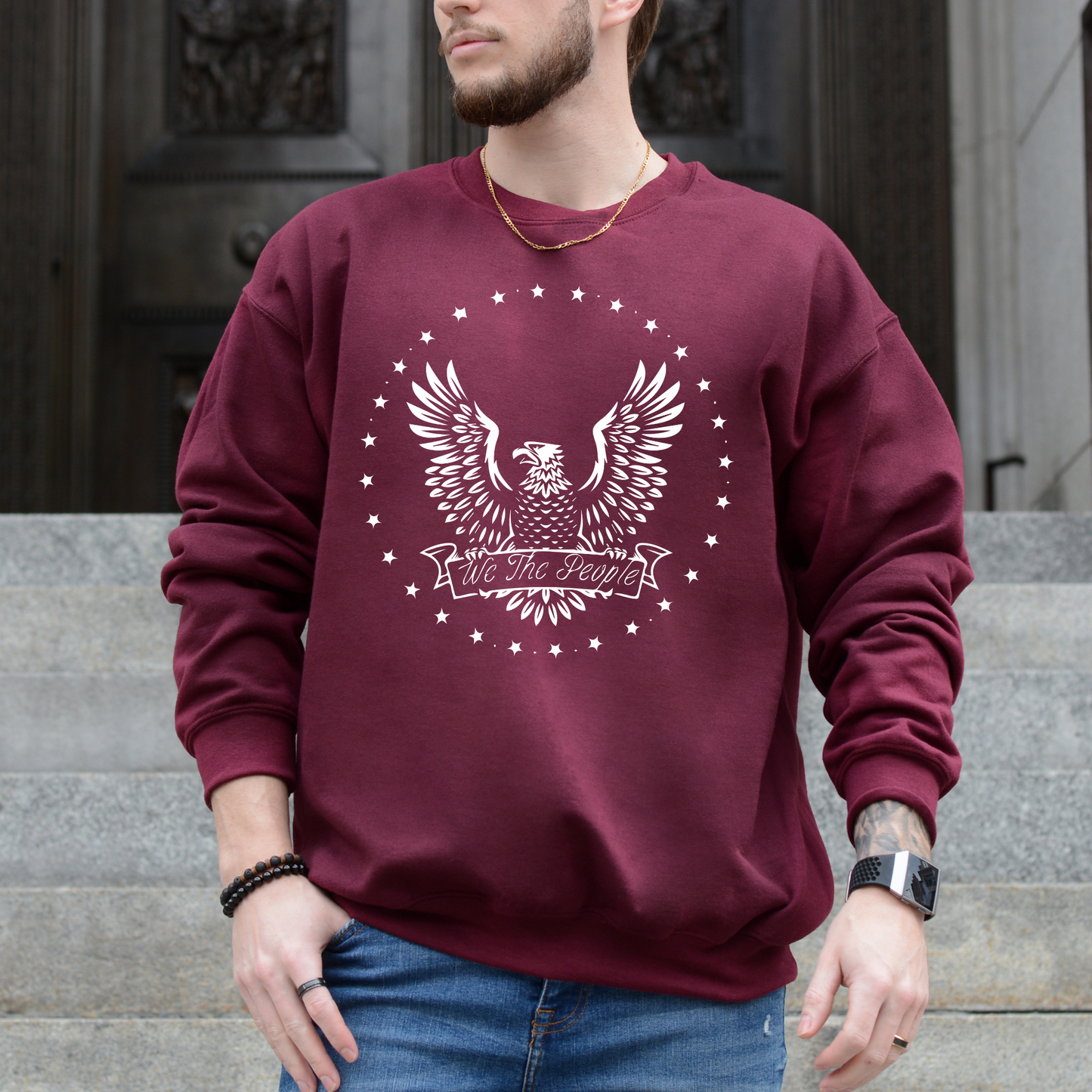 We The People Eagle Stars - Unisex Crewneck Sweatshirt