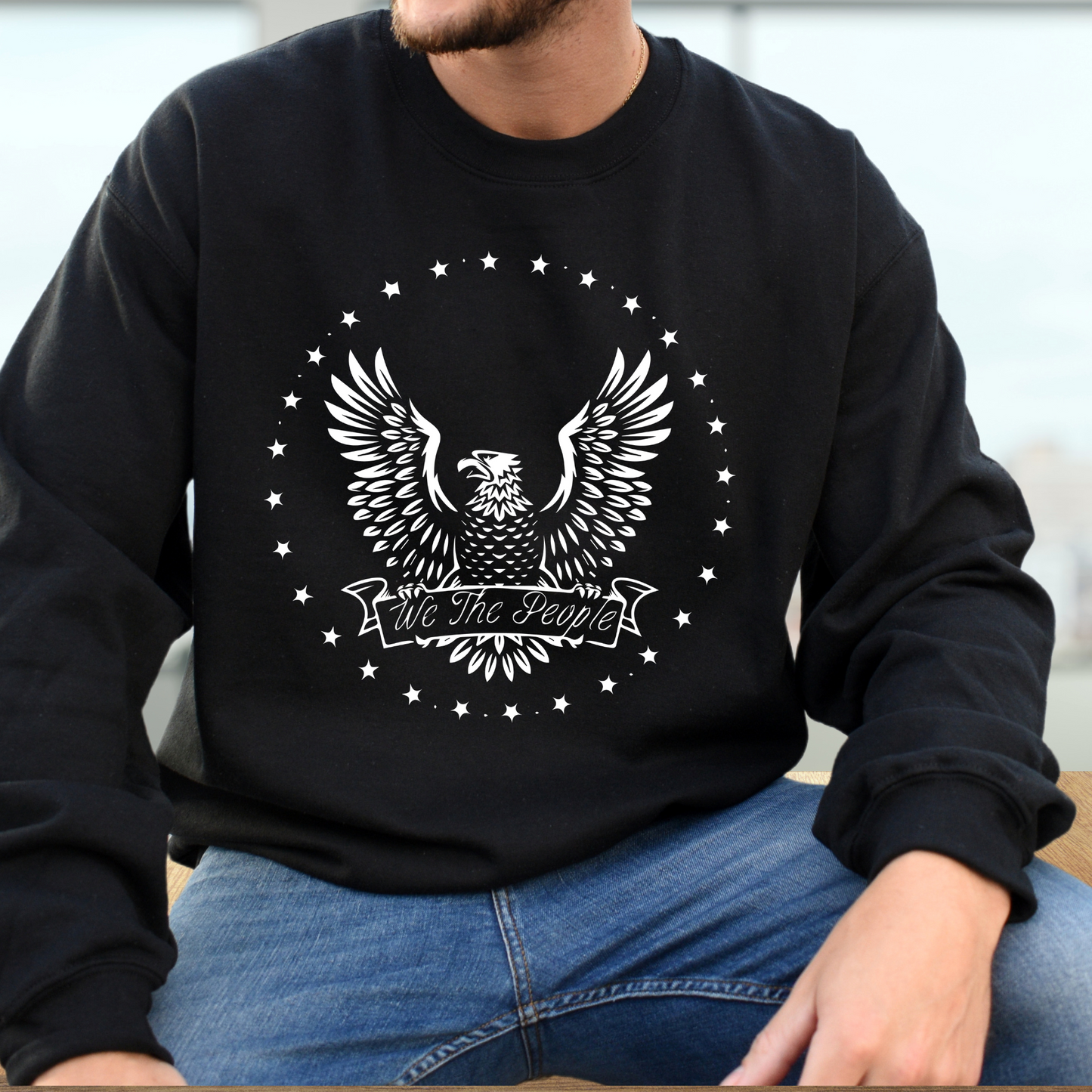 We The People Eagle Stars - Unisex Crewneck Sweatshirt