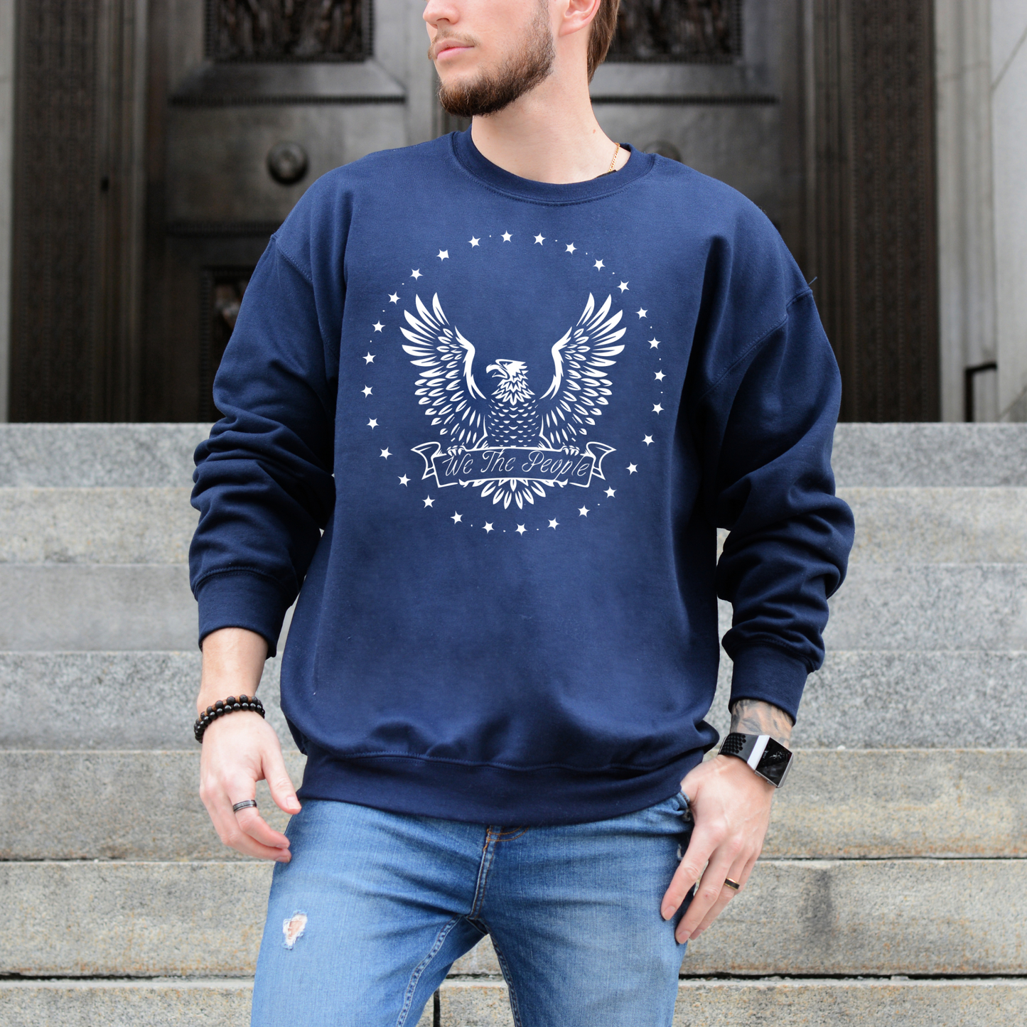 We The People Eagle Stars - Unisex Crewneck Sweatshirt