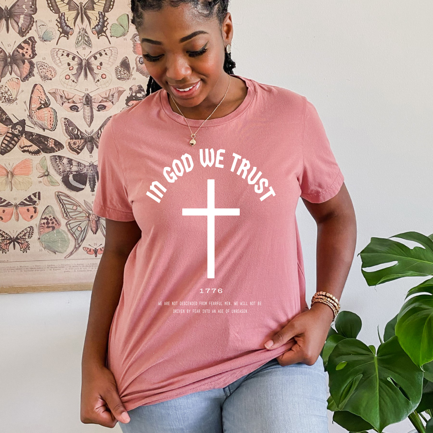 In God We Trust Cross - Unisex Jersey Tee