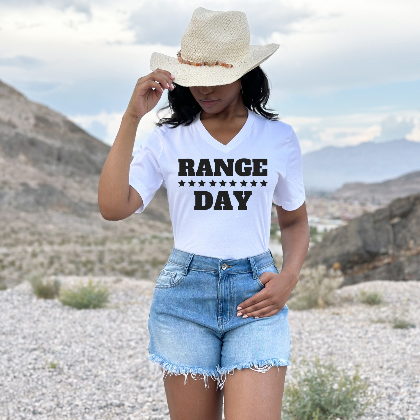 Range Day - Unisex Jersey V-Neck Tee