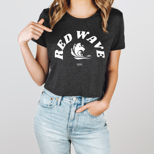 Red Wave 2024 - Women's Flowy Cropped Tee