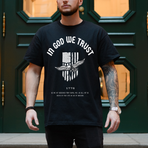 In God We Trust Patriotic Eagle - Classic Heavyweight T-Shirt