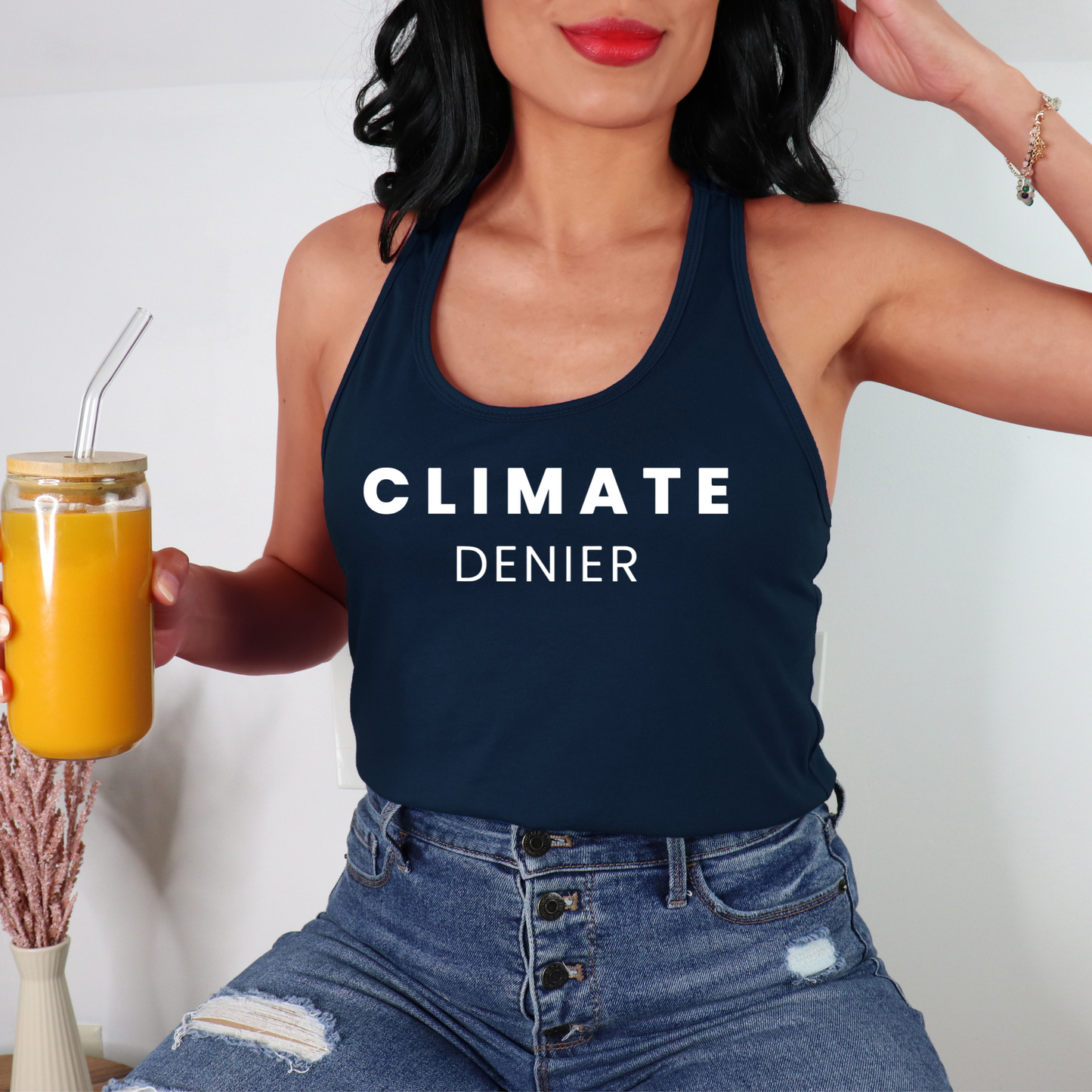 Climate Denier - Women's Racerback Tank