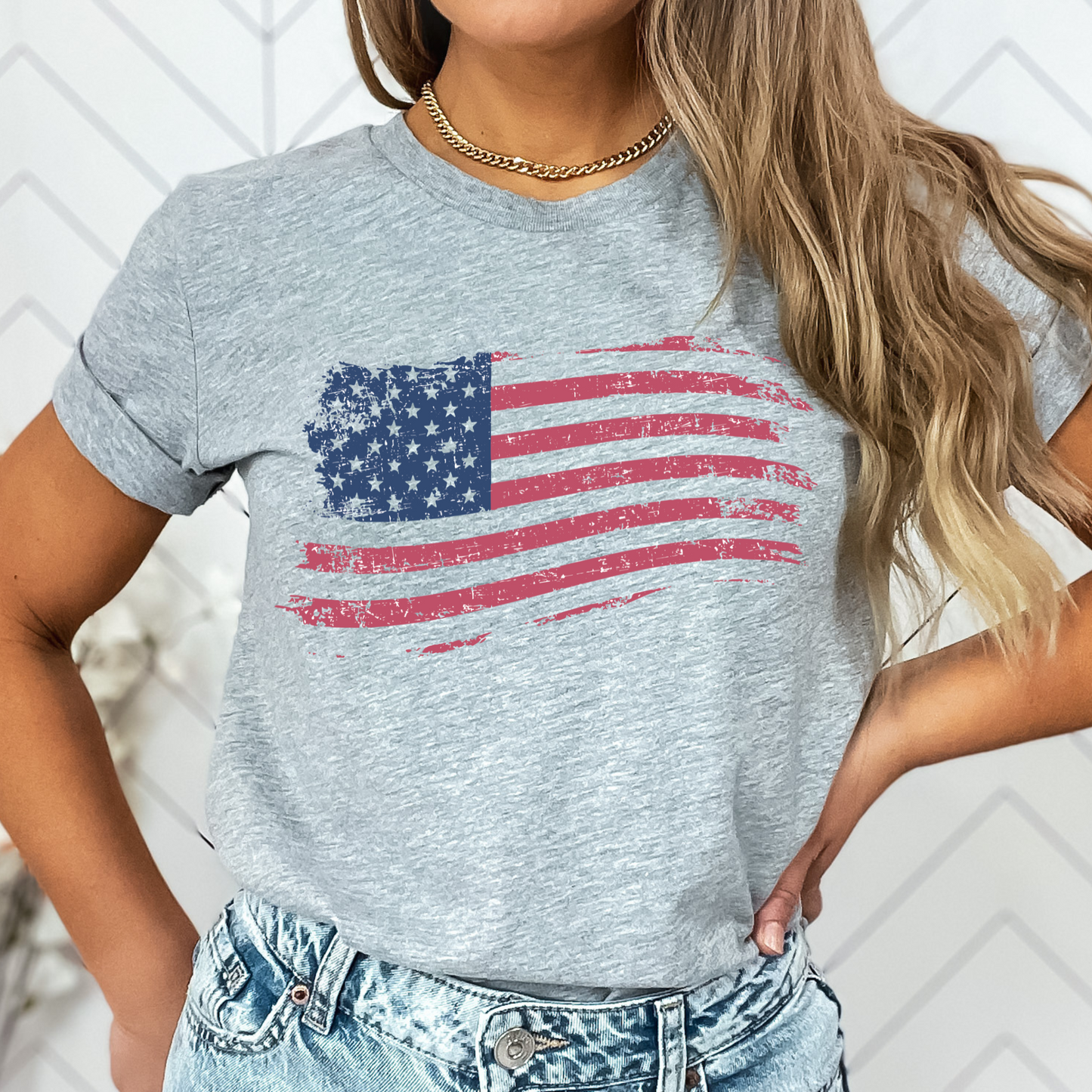 American Flag - Unisex Jersey T-Shirt