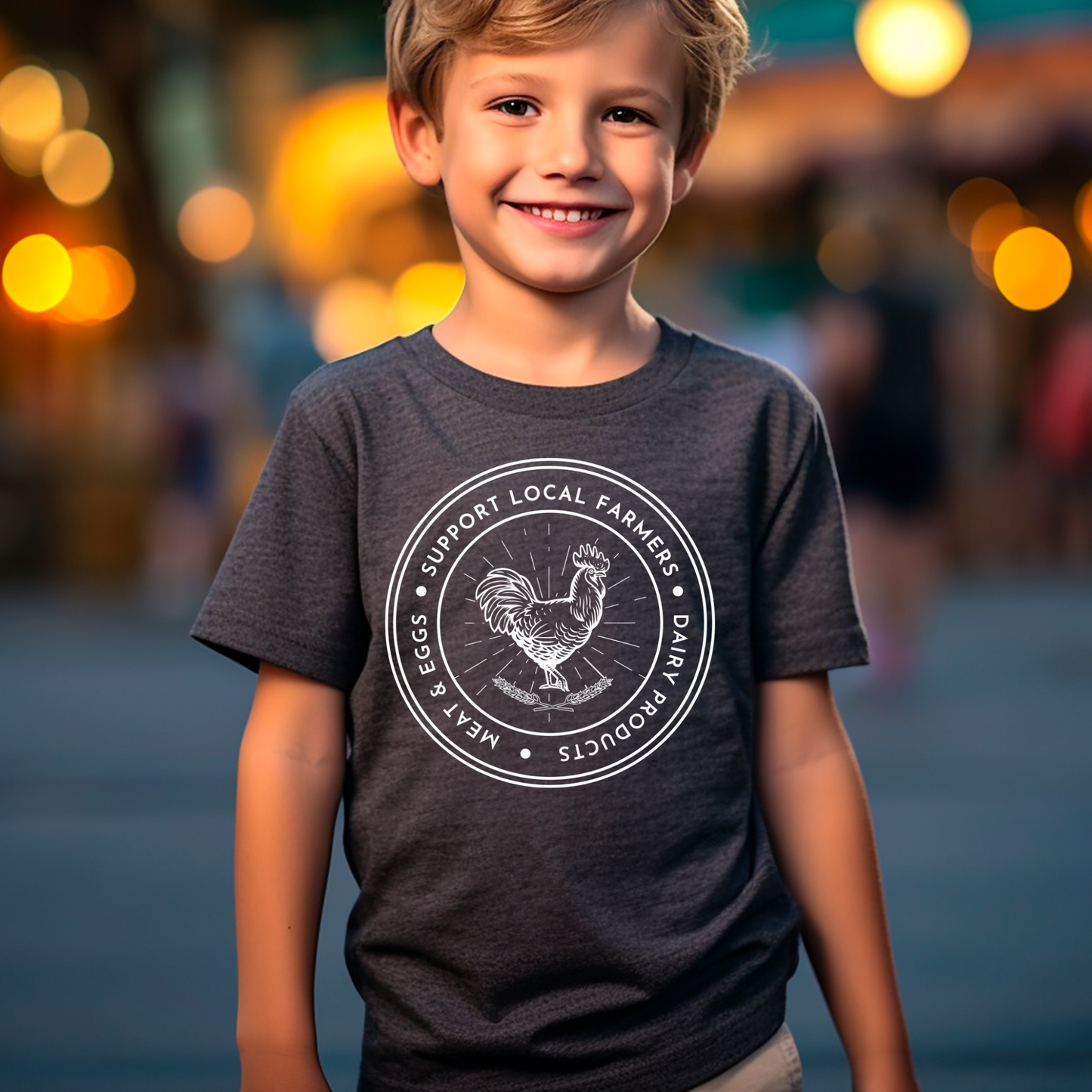 Support Local Farmers - Youth Short Sleeve T-Shirt