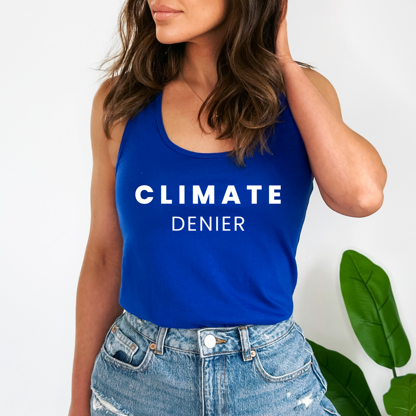 Climate Denier - Women's Racerback Tank