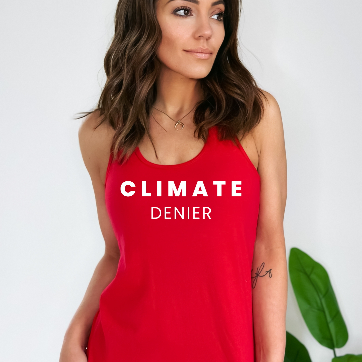 Climate Denier - Women's Racerback Tank