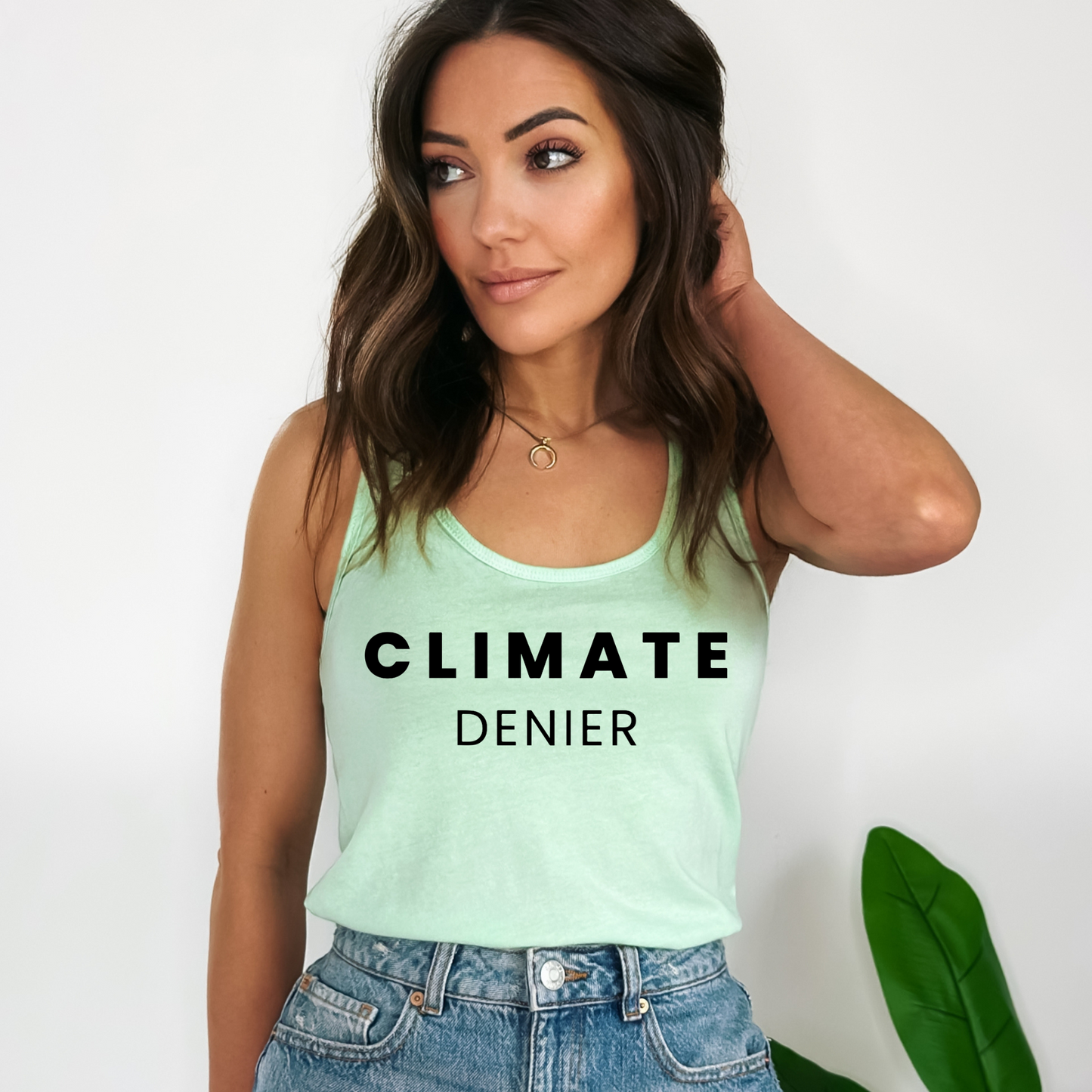 Climate Denier - Women's Racerback Tank