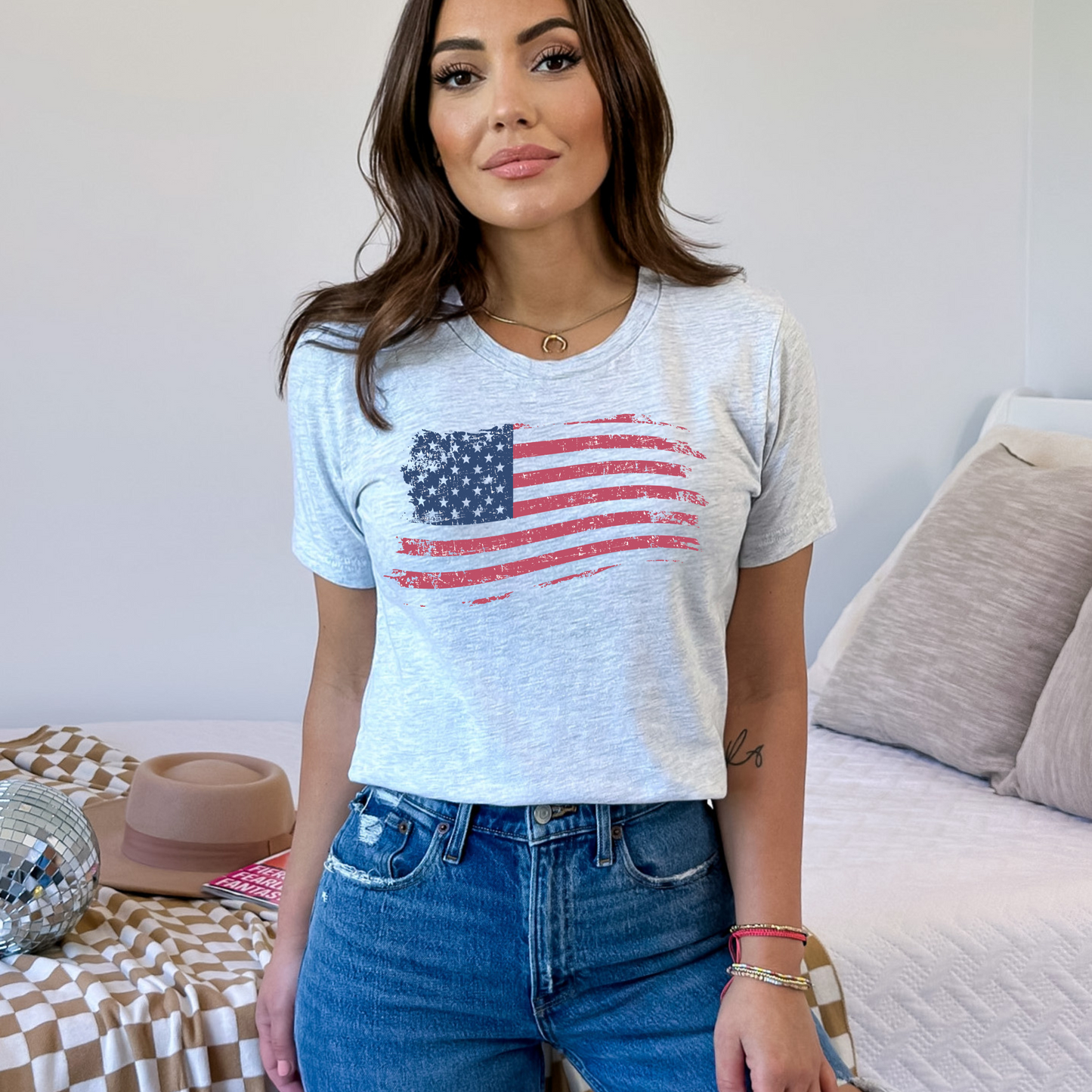 American Flag - Unisex Jersey T-Shirt