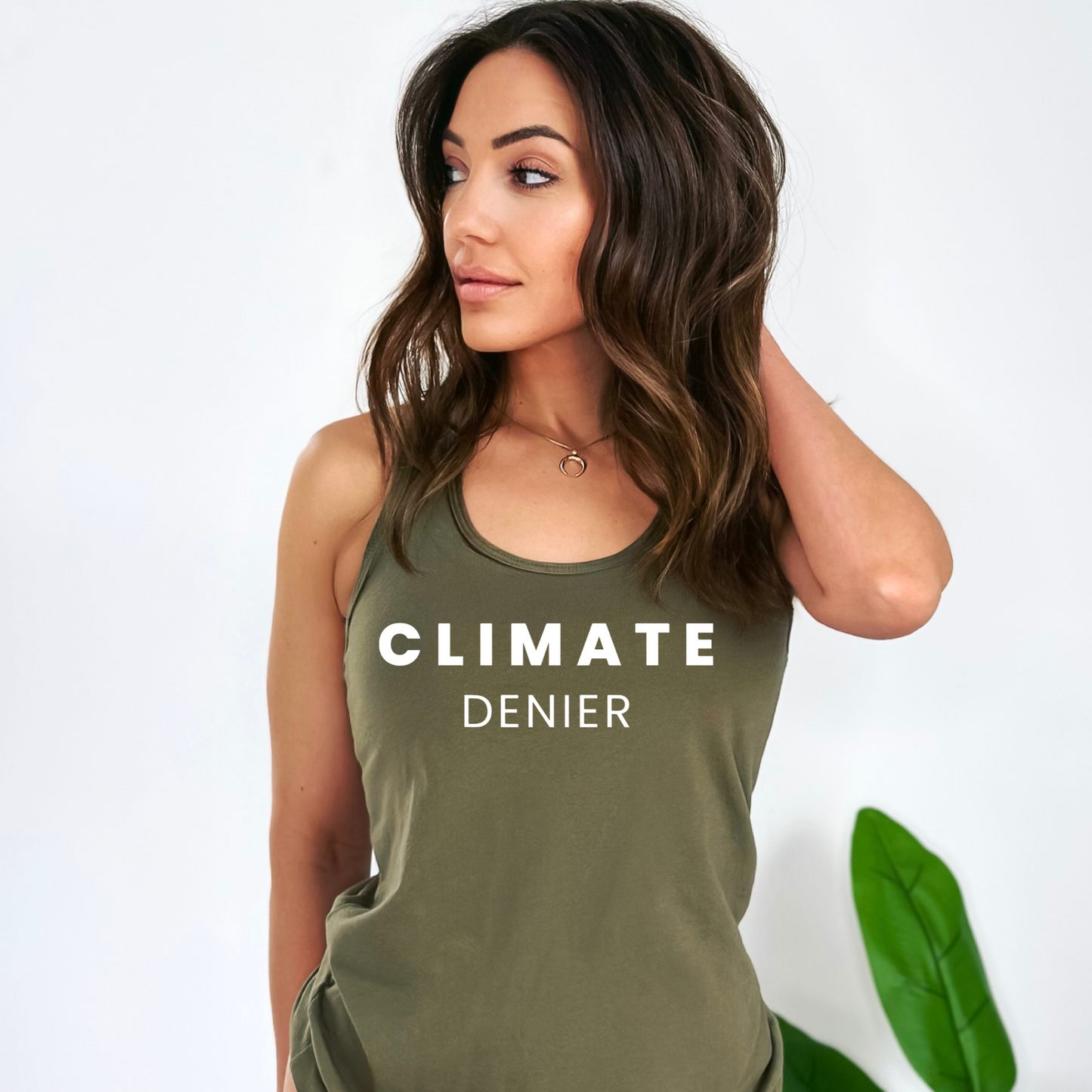 Climate Denier - Women's Racerback Tank
