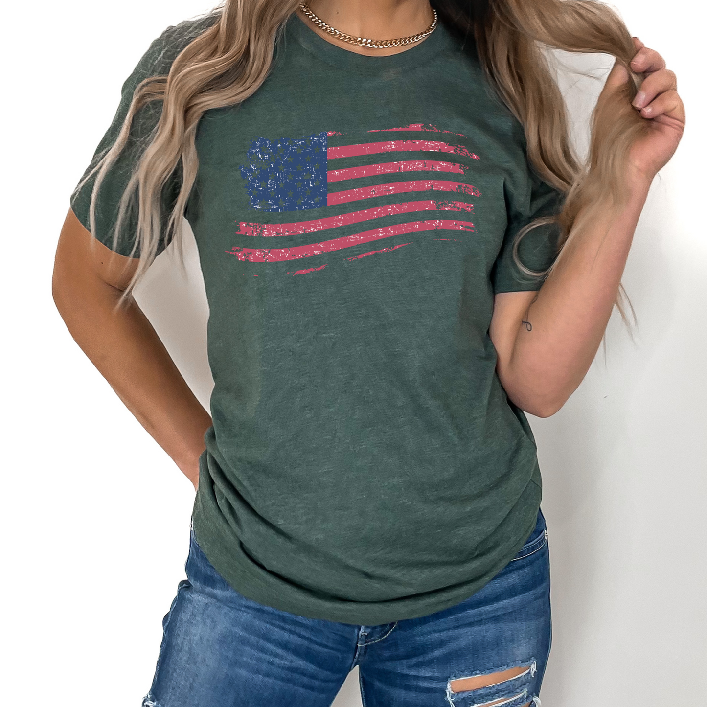American Flag - Unisex Jersey T-Shirt