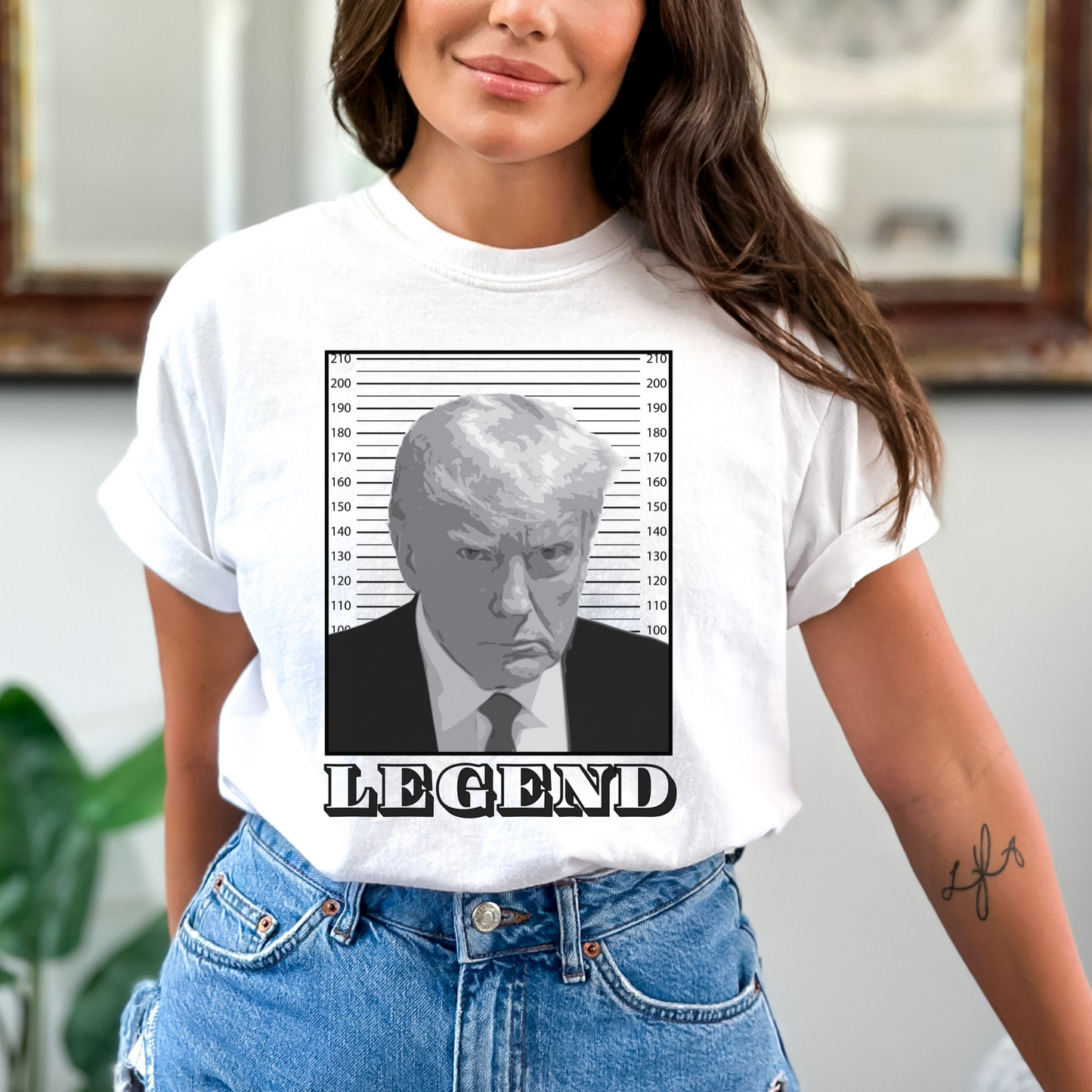 Trump Mugshot Legend - Unisex Garment-Dyed Heavyweight Tee
