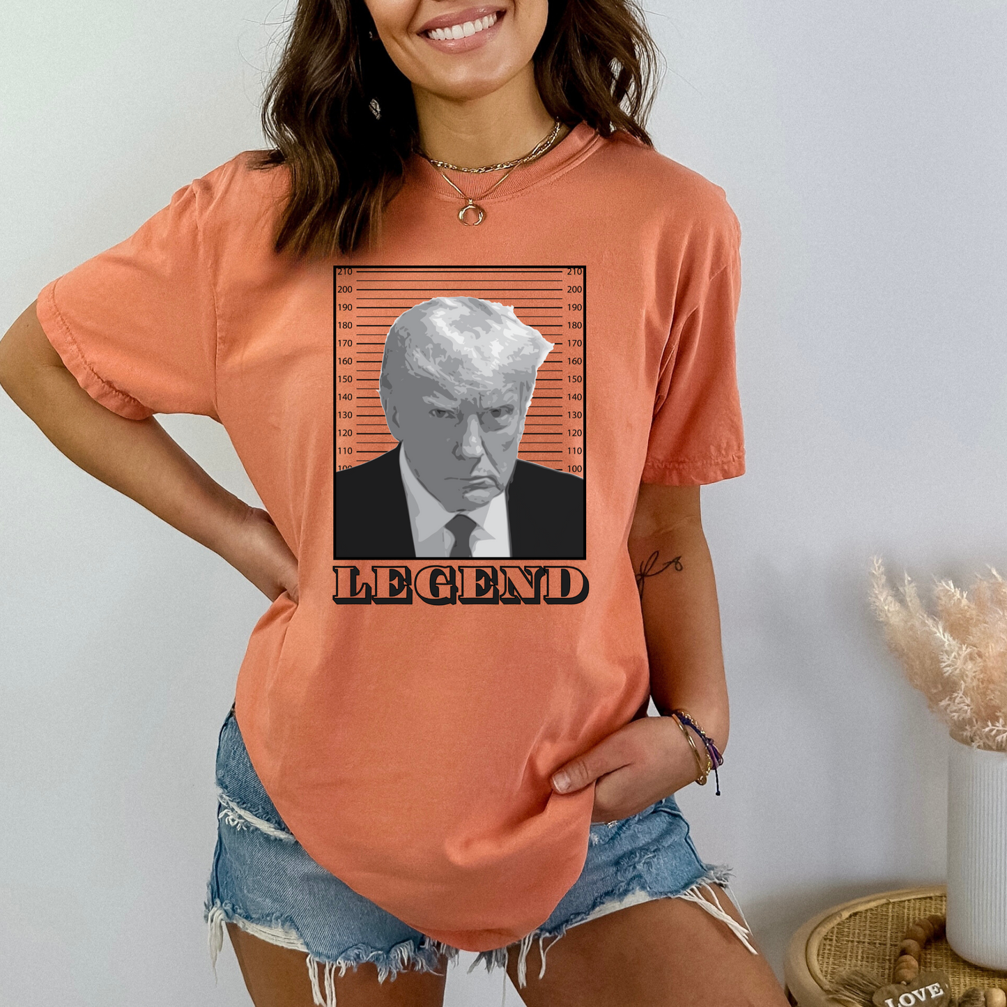 Trump Mugshot Legend - Unisex Garment-Dyed Heavyweight Tee
