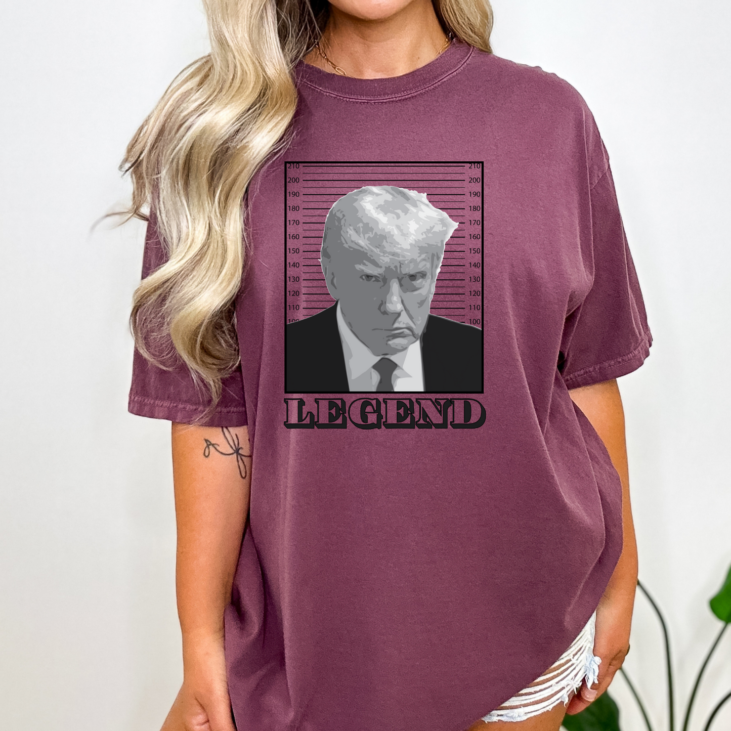 Trump Mugshot Legend - Unisex Garment-Dyed Heavyweight Tee
