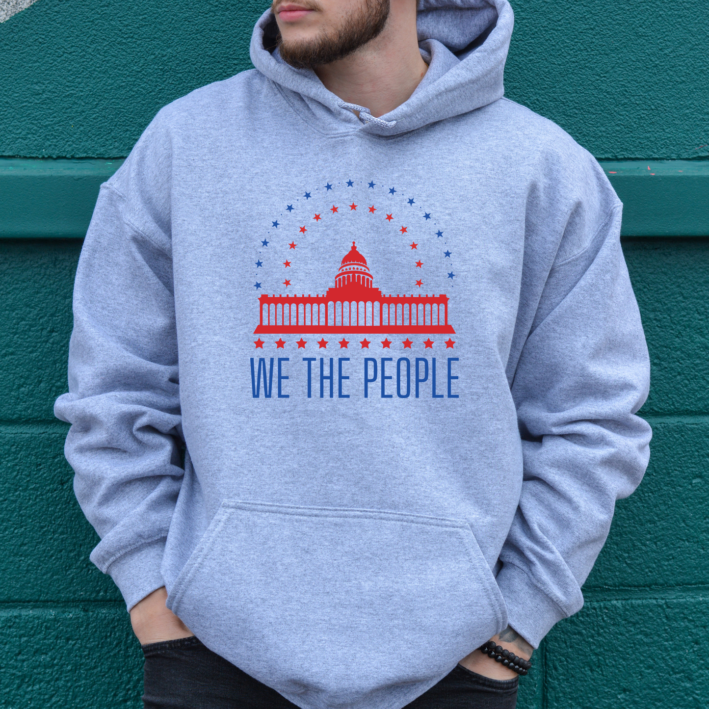 We The People's House Red White Blue - Unisex Hoodie