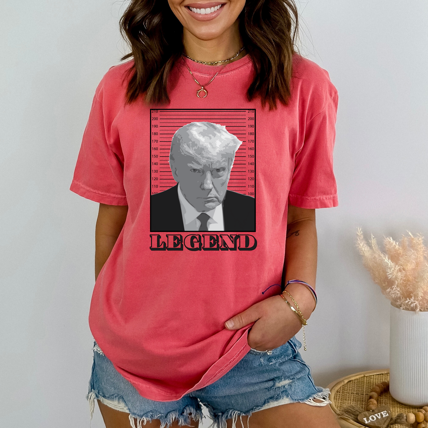 Trump Mugshot Legend - Unisex Garment-Dyed Heavyweight Tee