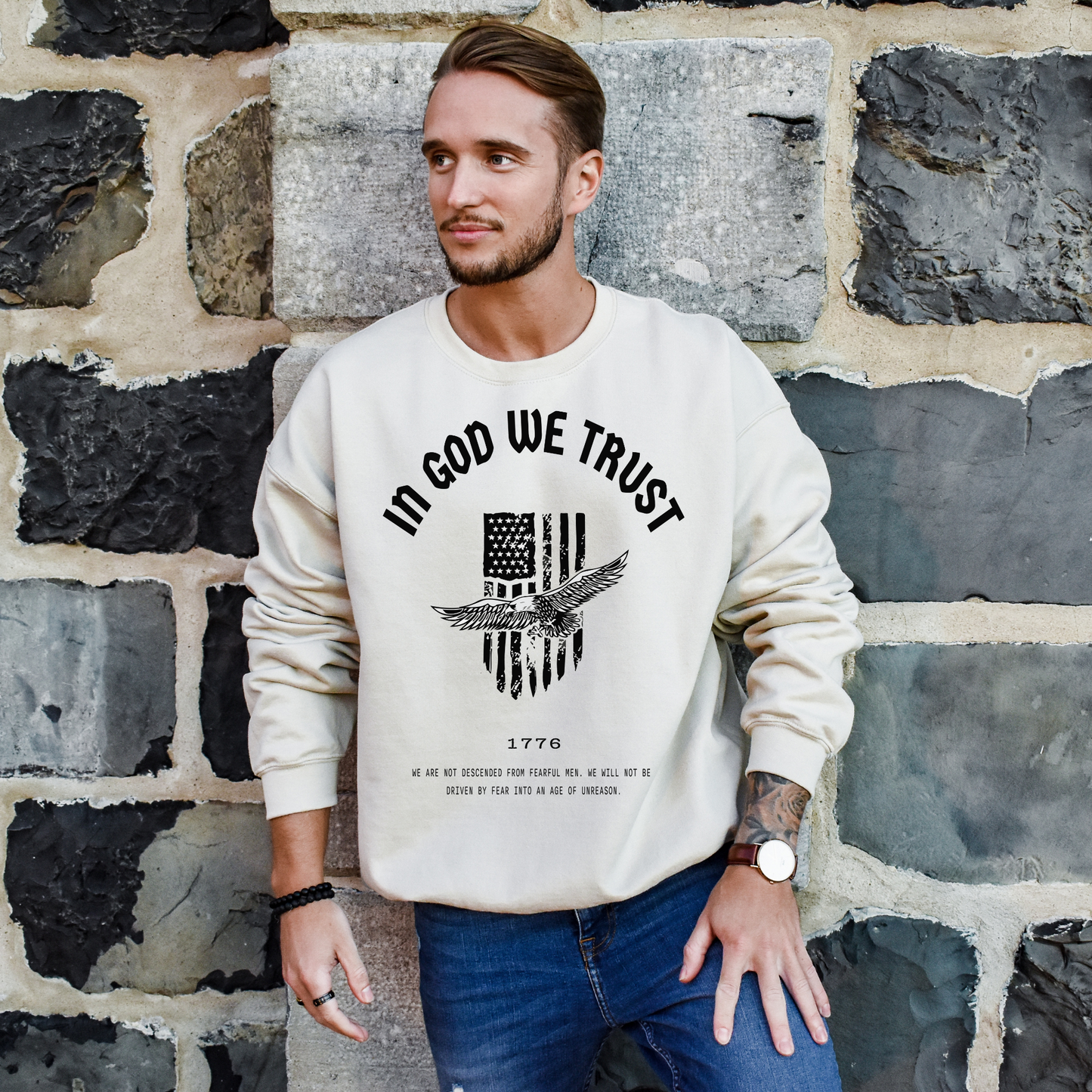 In God We Trust Eagle - Unisex Crewneck Sweatshirt