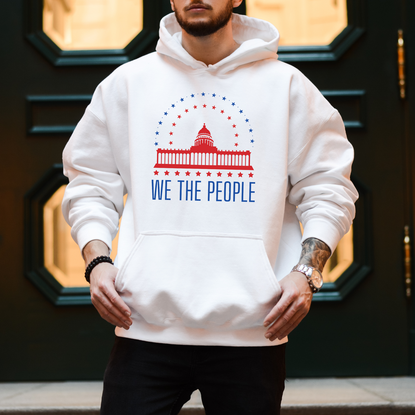 We The People's House Red White Blue - Unisex Hoodie