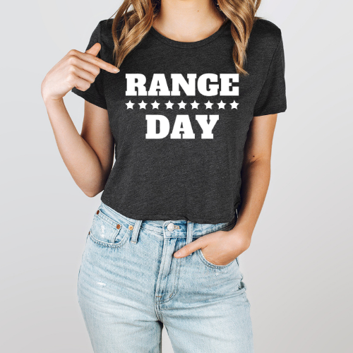 Range Day - Women's Flowy Cropped Tee