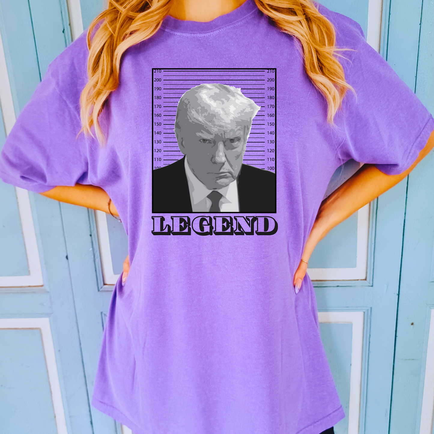 Trump Mugshot Legend - Unisex Garment-Dyed Heavyweight Tee