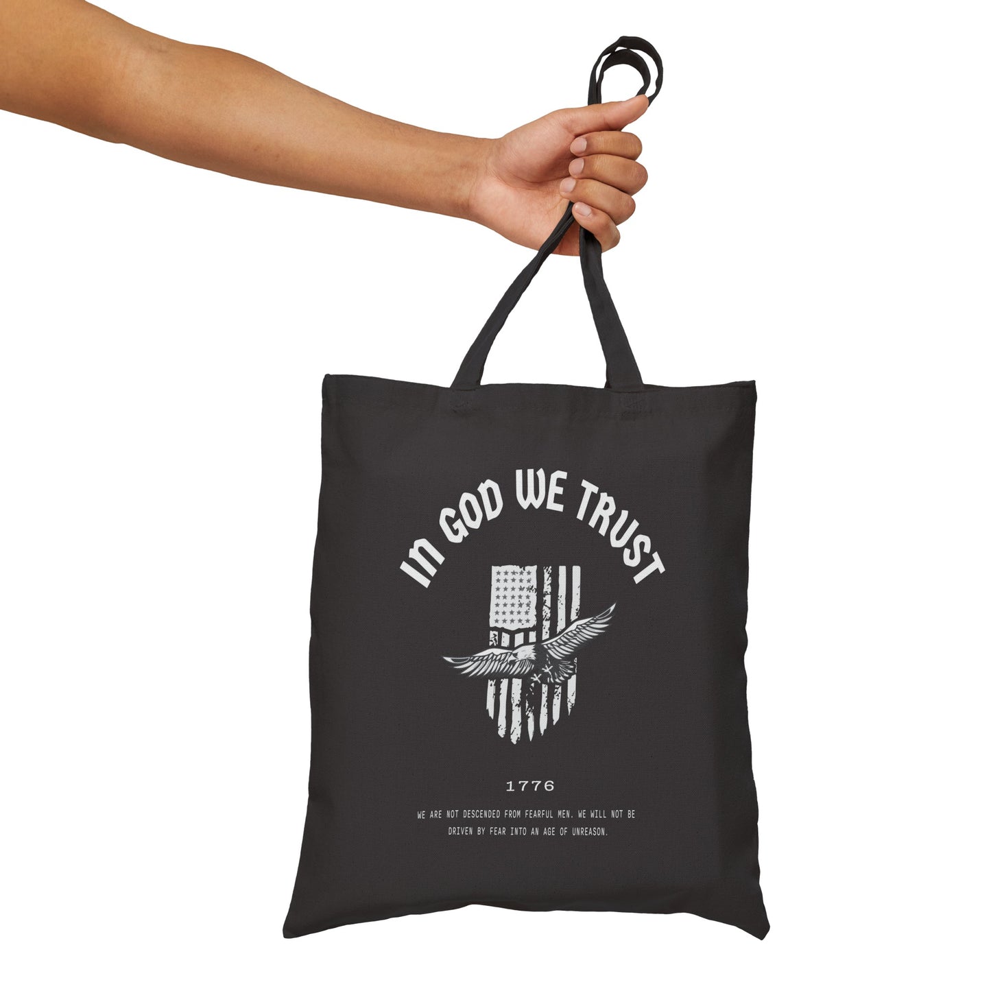 In God We Trust Eagle - Cotton Canvas Tote Bag