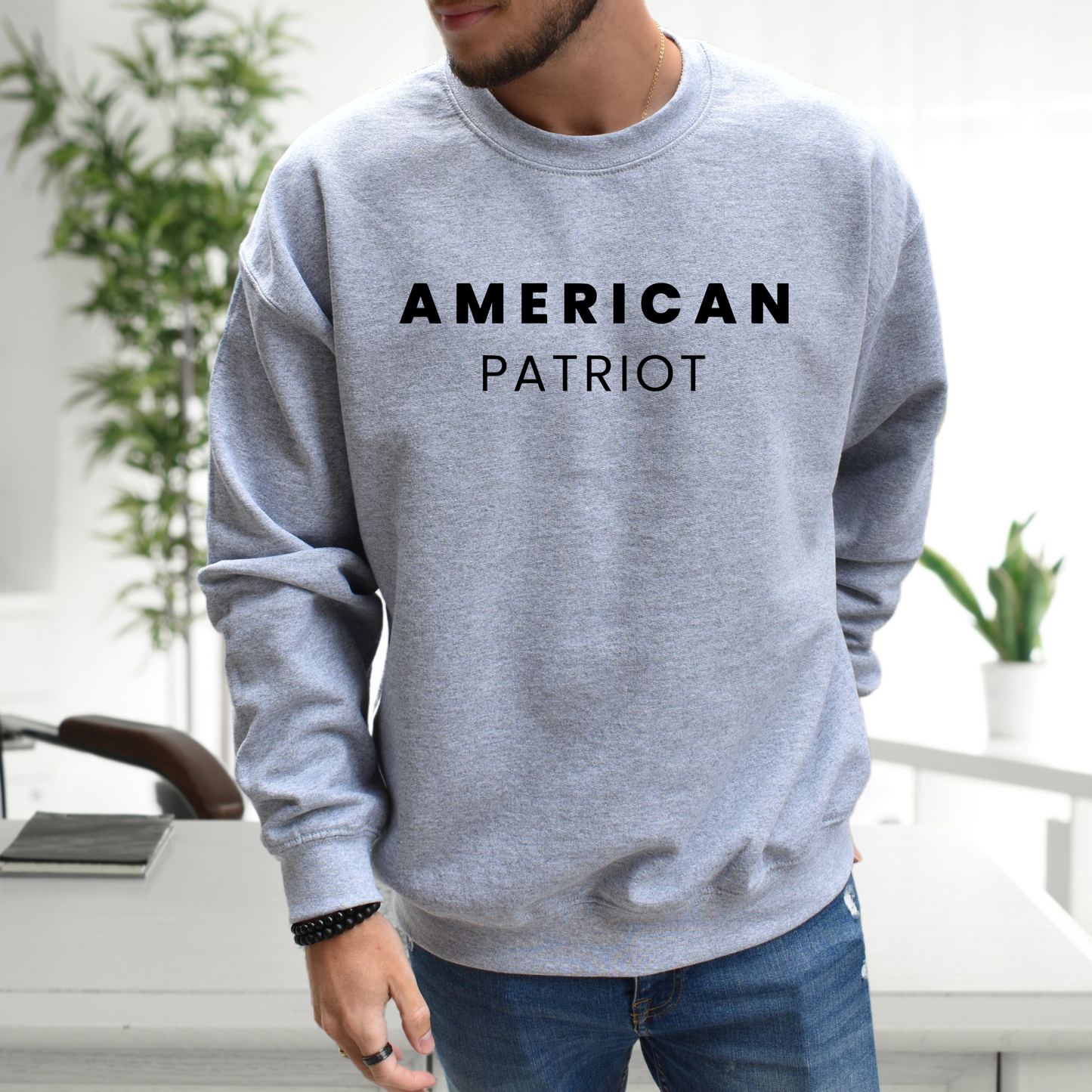 American Patriot - Unisex Crewneck Sweatshirt