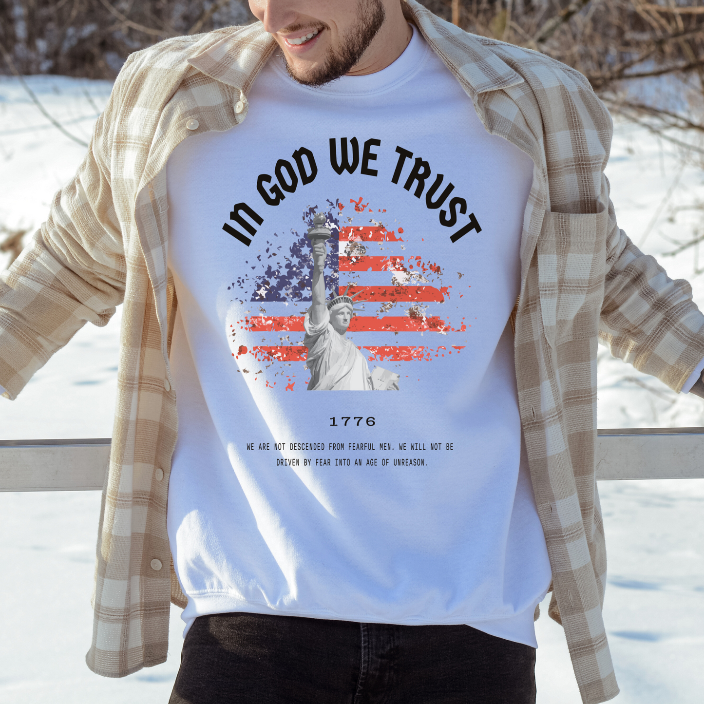 In God We Trust Liberty - Unisex Crewneck Sweatshirt