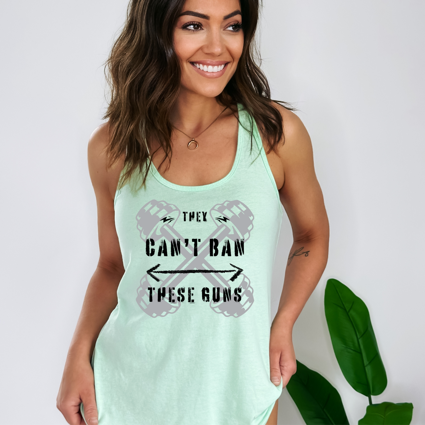 Can't Ban These Guns - Women's Racerback Tank