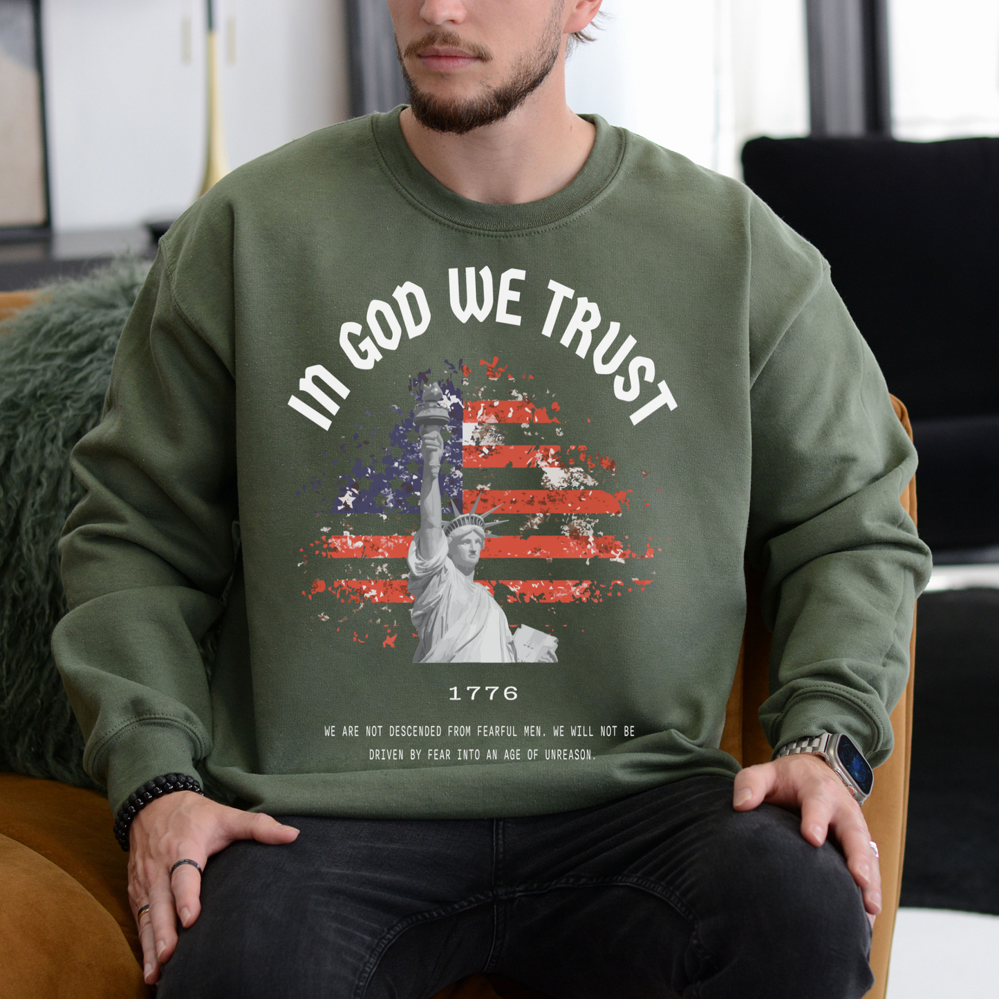 In God We Trust Liberty - Unisex Crewneck Sweatshirt