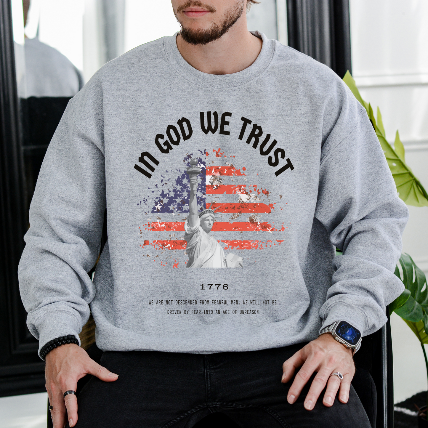 In God We Trust Liberty - Unisex Crewneck Sweatshirt