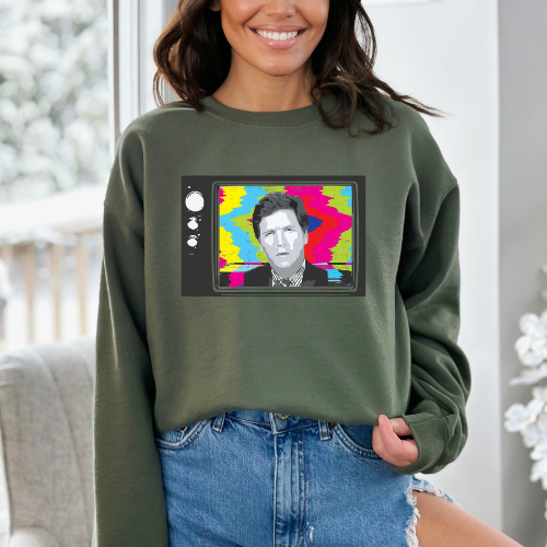 Tucker Retro TV - Unisex Crewneck Sweatshirt
