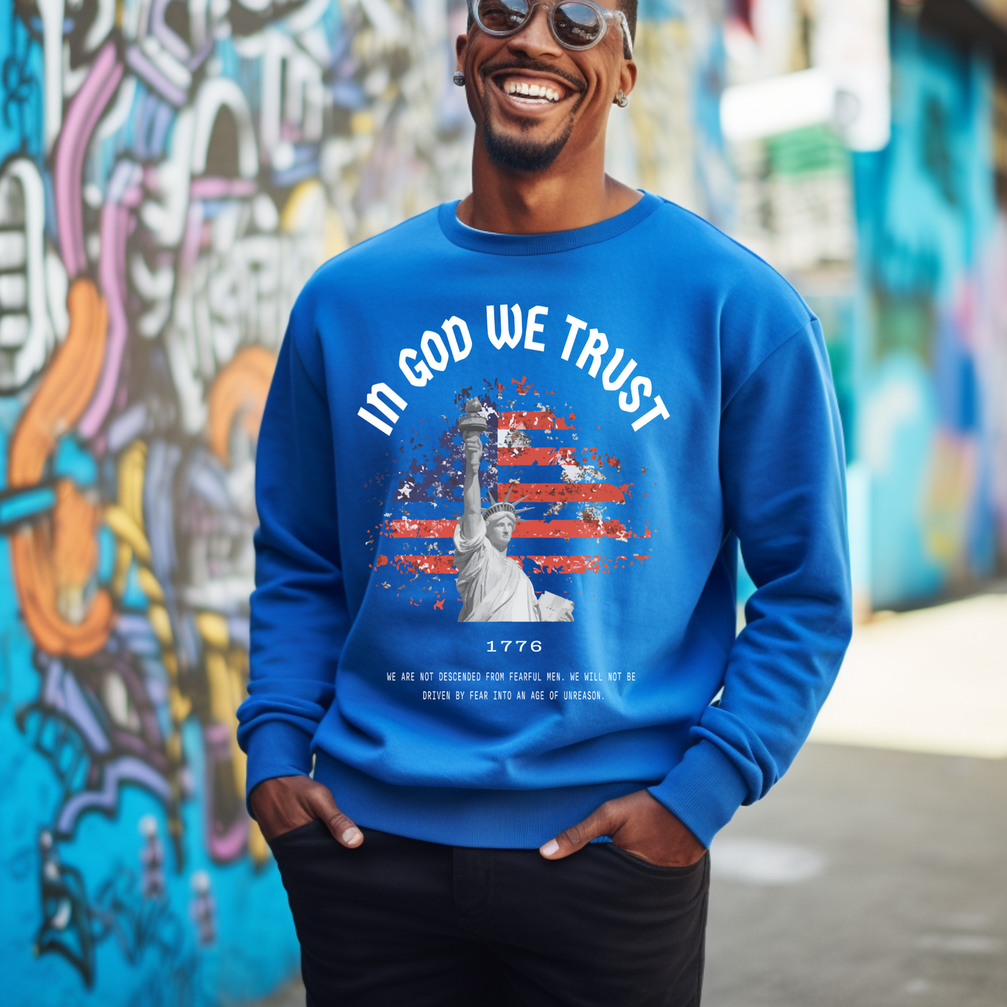 In God We Trust Liberty - Unisex Crewneck Sweatshirt