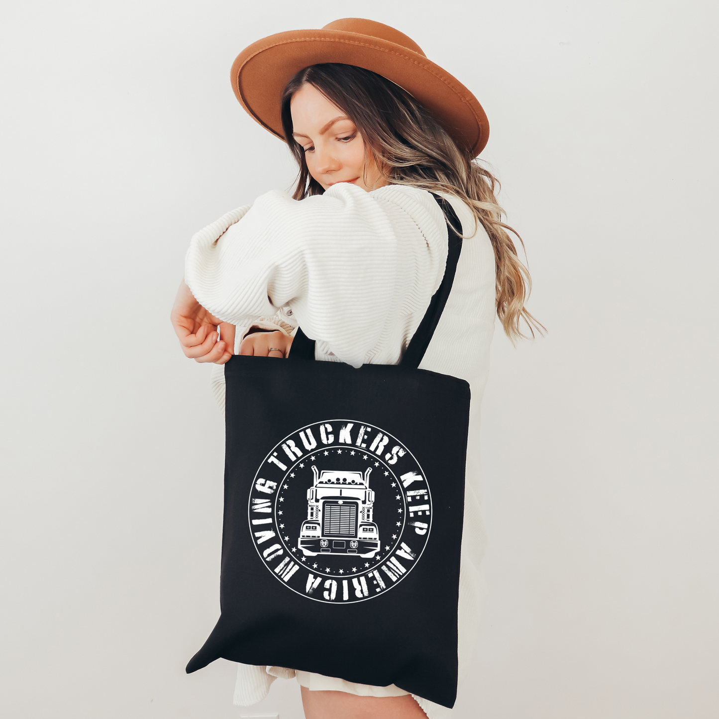 Truckers Keep America Moving - Cotton Canvas Tote Bag