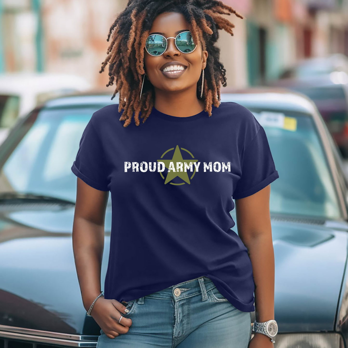 Proud Army Mom - Unisex Jersey Tee