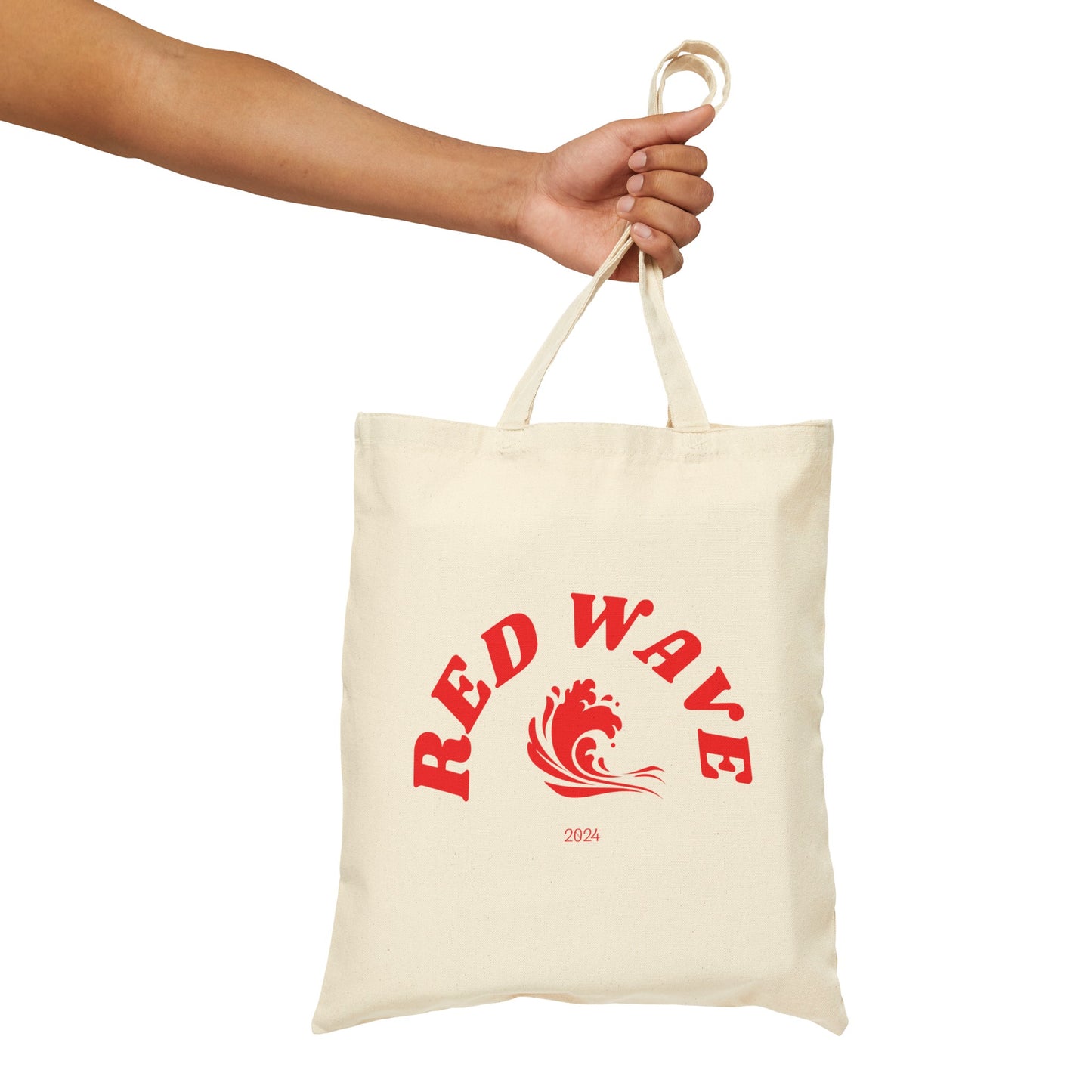 Red Wave 2024 - Cotton Canvas Tote Bag