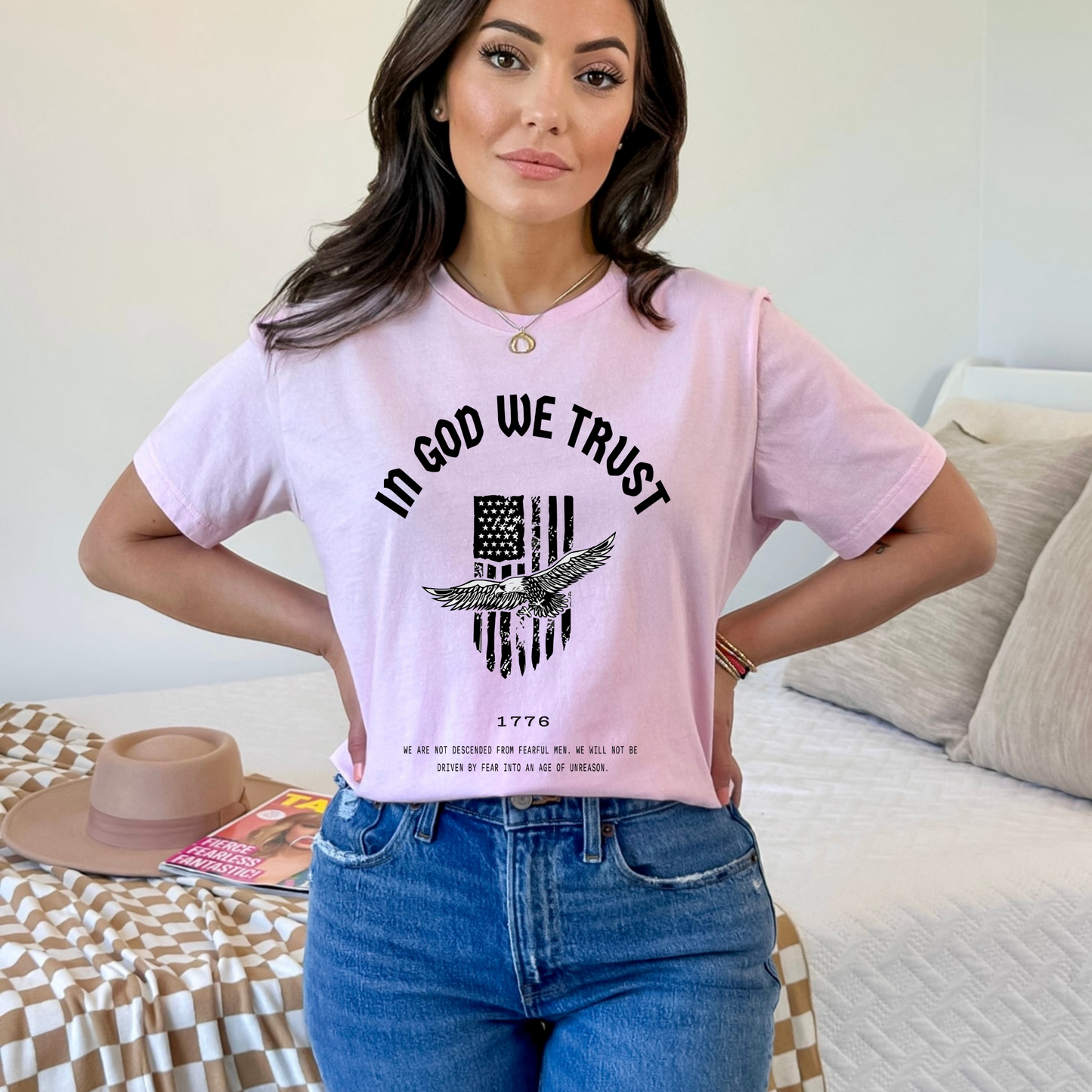 In God We Trust Patriot Eagle - Unisex Jersey Tee