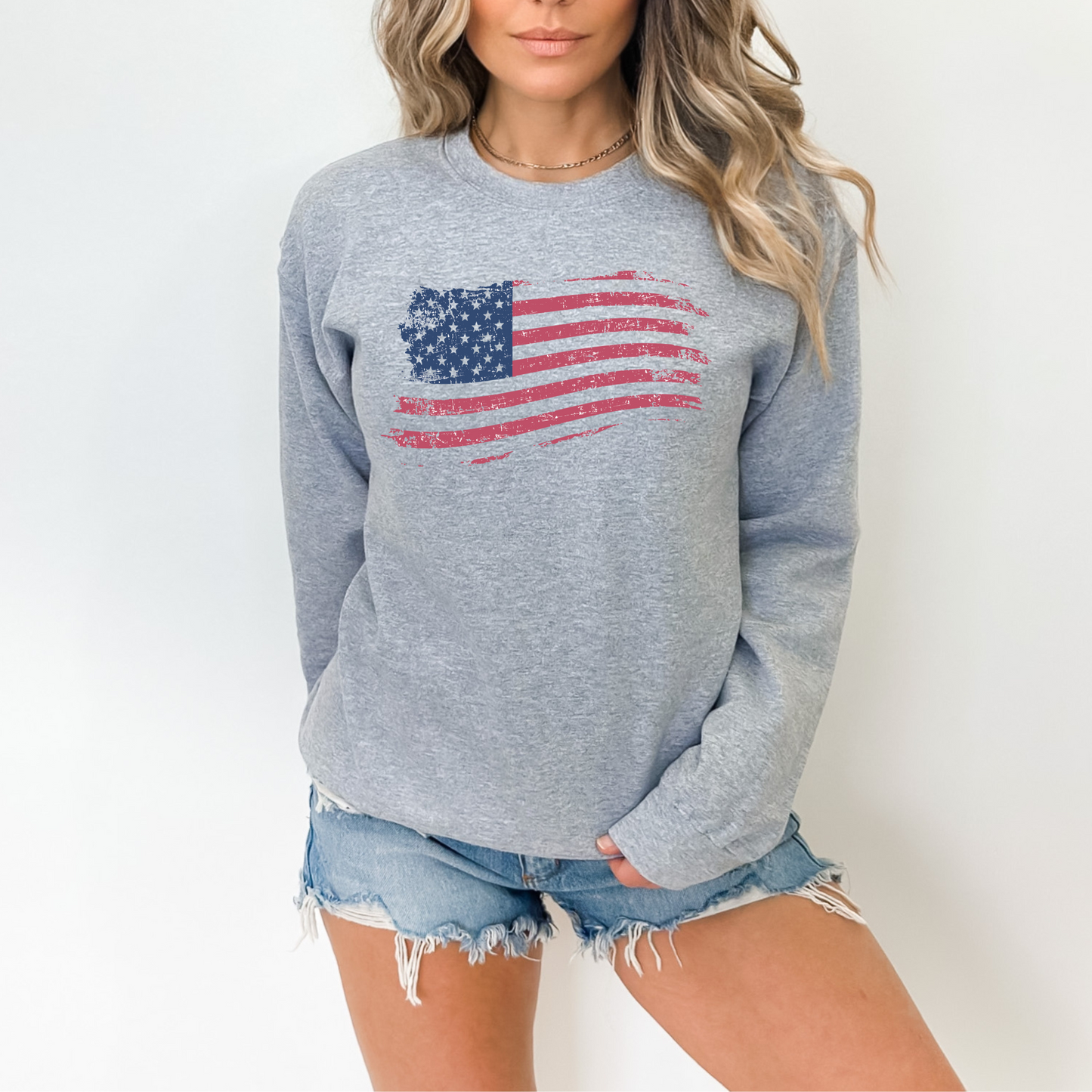 American Flag - Unisex Crewneck Sweatshirt