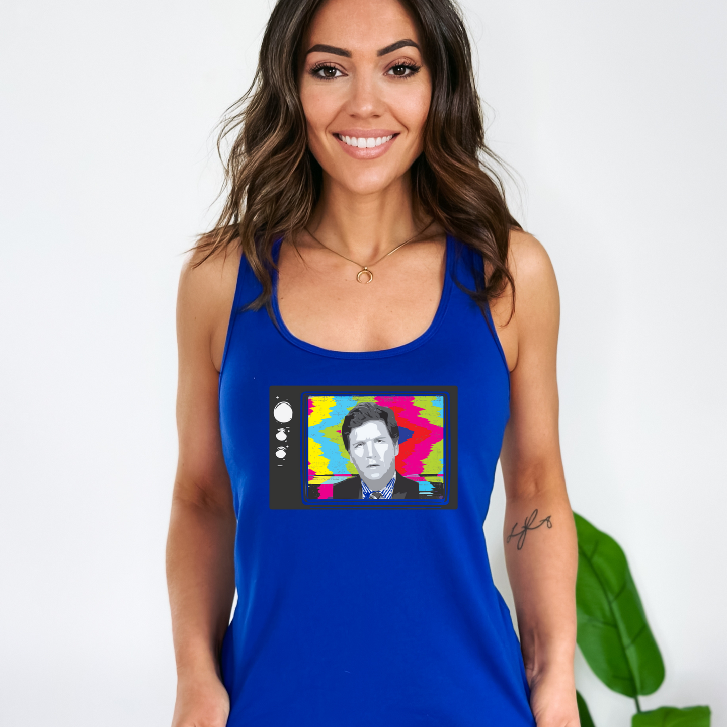 Tucker Retro TV - Women's Racerback Tank