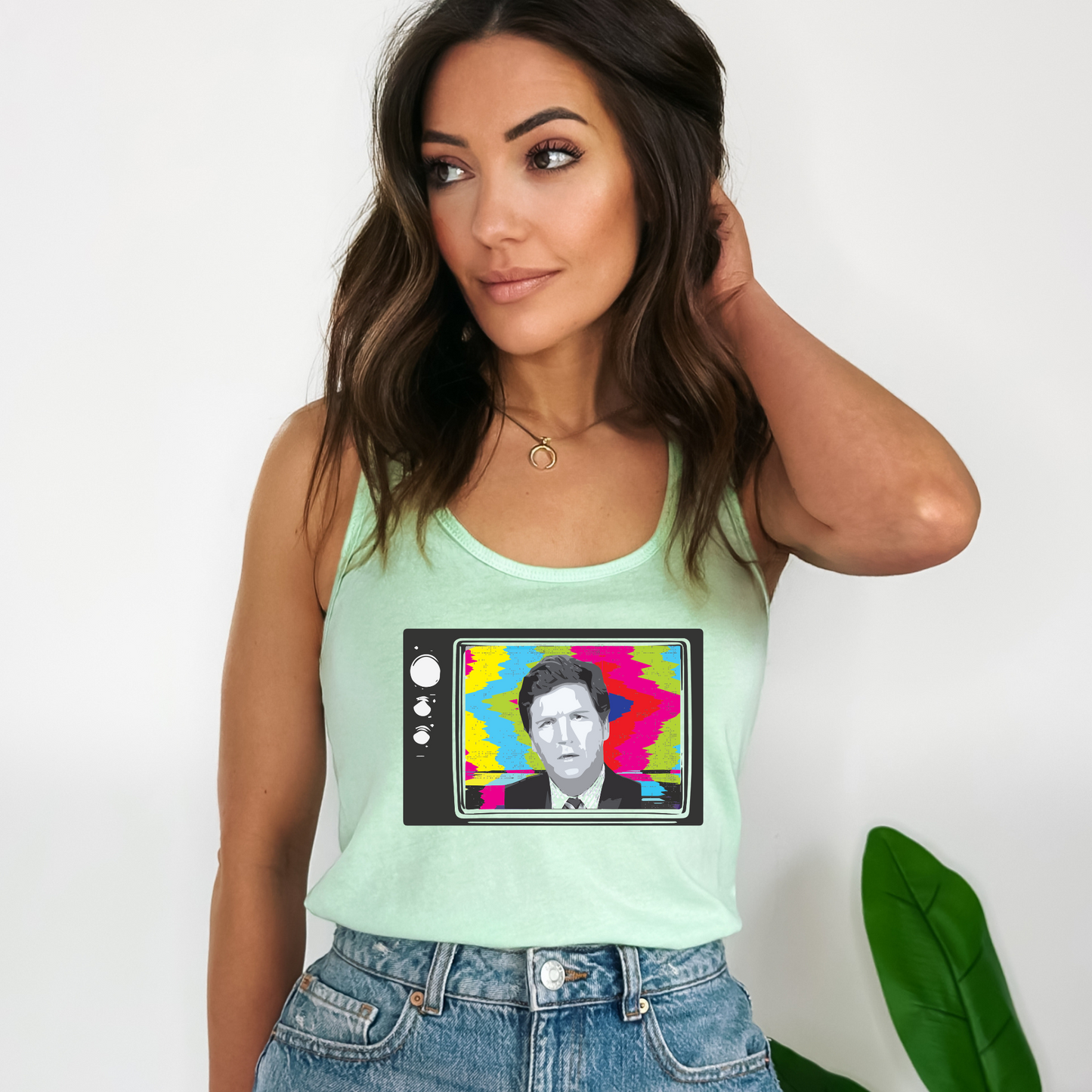 Tucker Retro TV - Women's Racerback Tank