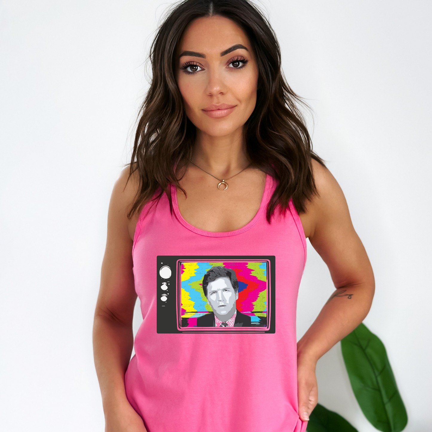 Tucker Retro TV - Women's Racerback Tank