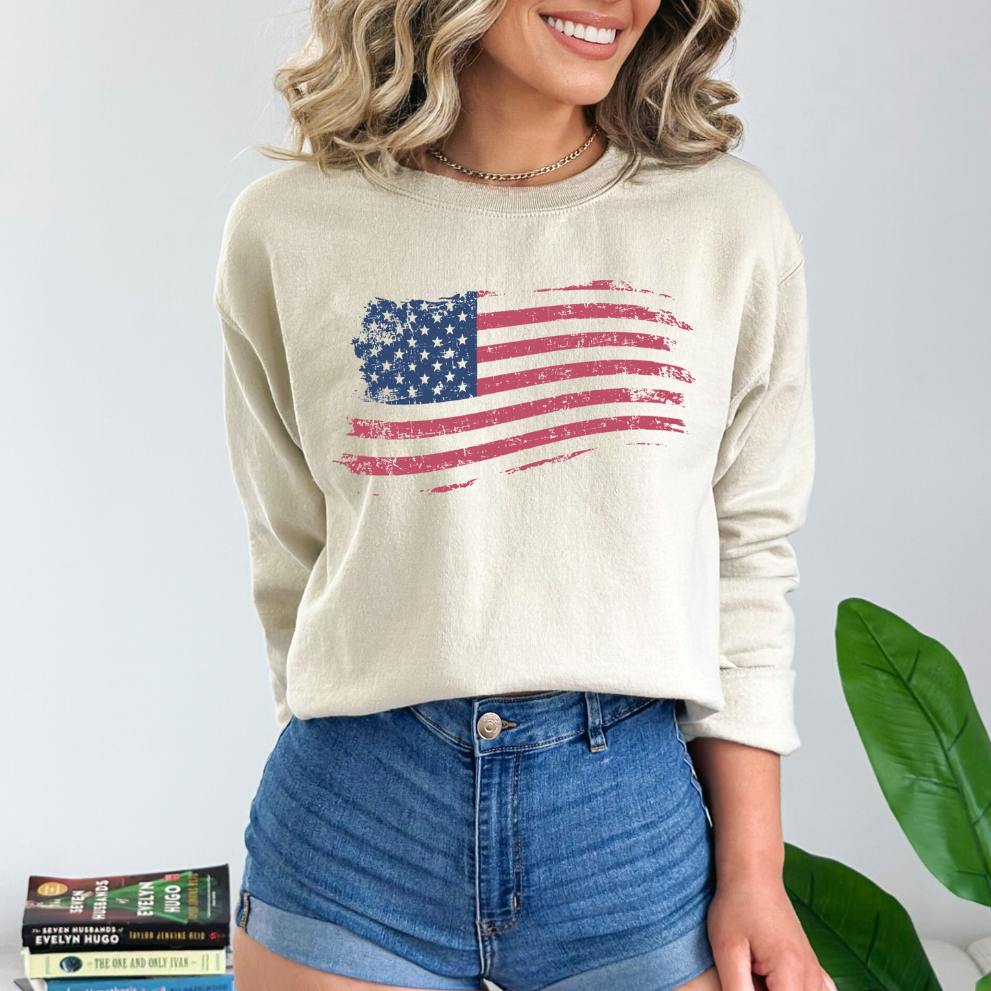 American Flag - Unisex Crewneck Sweatshirt