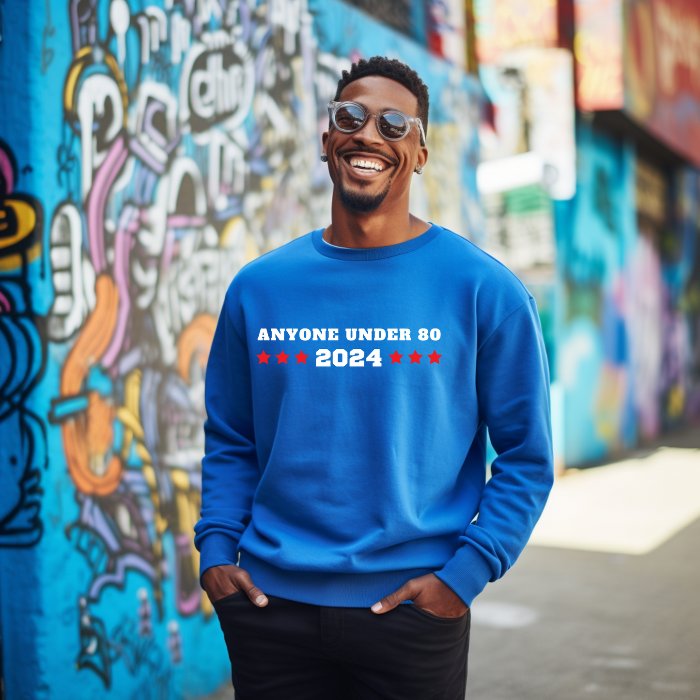 Anyone Under 80 - Unisex Crewneck Sweatshirt