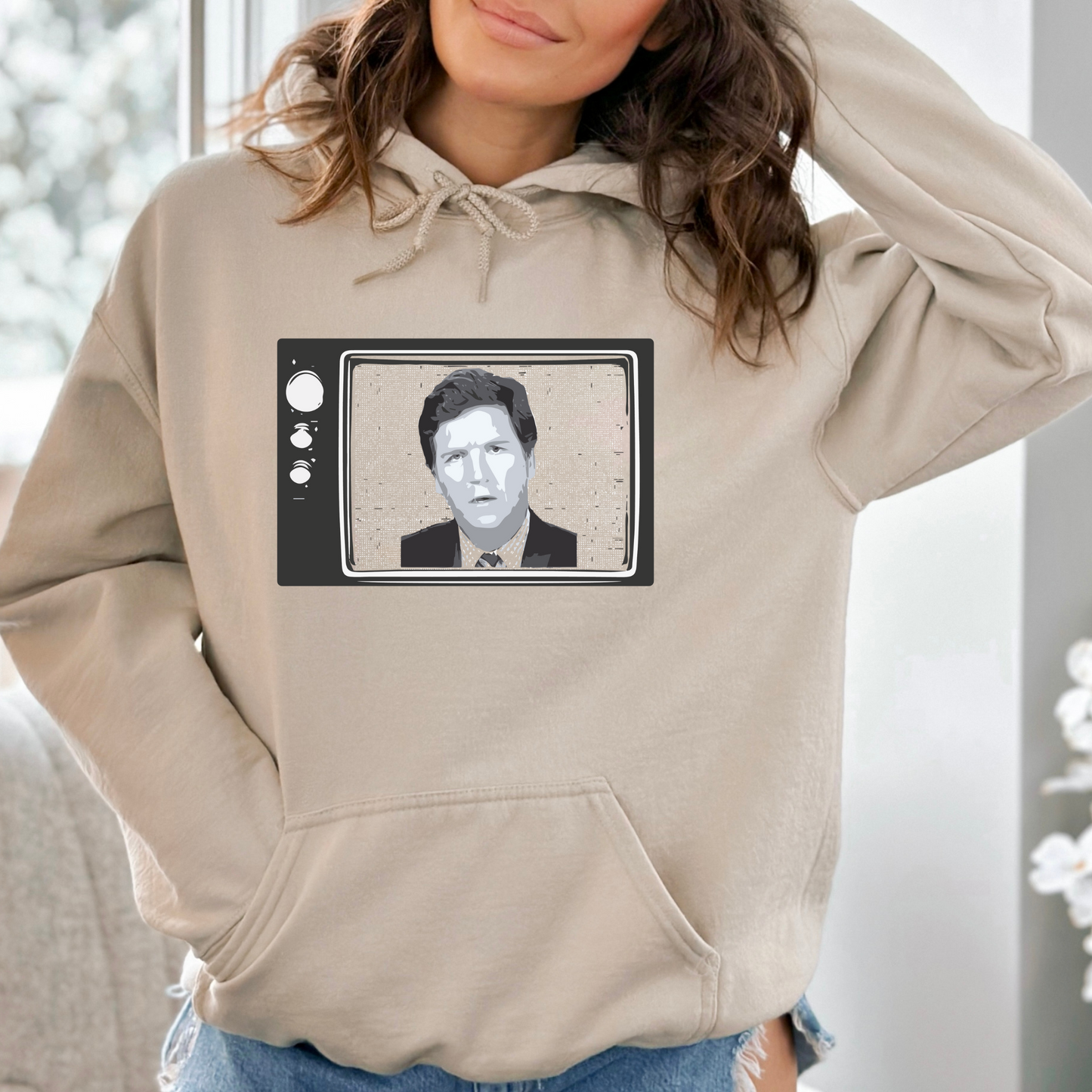 Tucker Carlson Retro TV - Unisex Hoodie