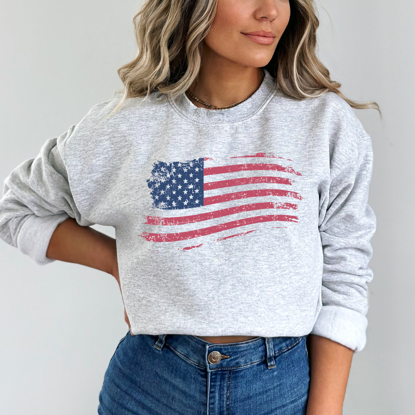 American Flag - Unisex Crewneck Sweatshirt