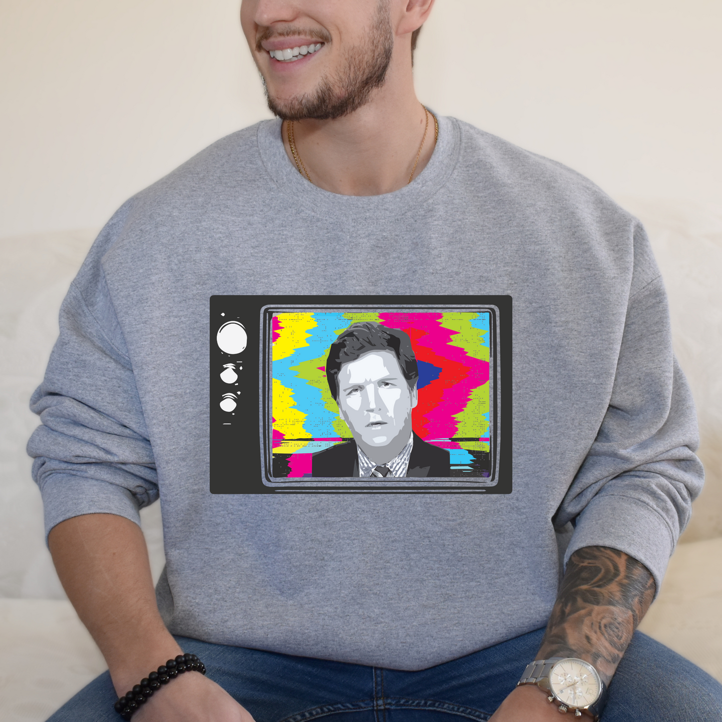 Tucker Retro TV - Unisex Crewneck Sweatshirt