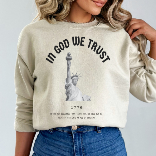 In God We Trust Lady Liberty - Unisex Crewneck Sweatshirt