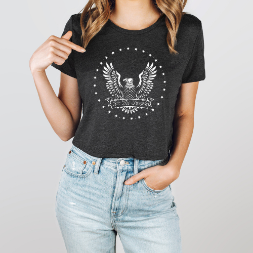 We The People - Women's Flowy Cropped Tee