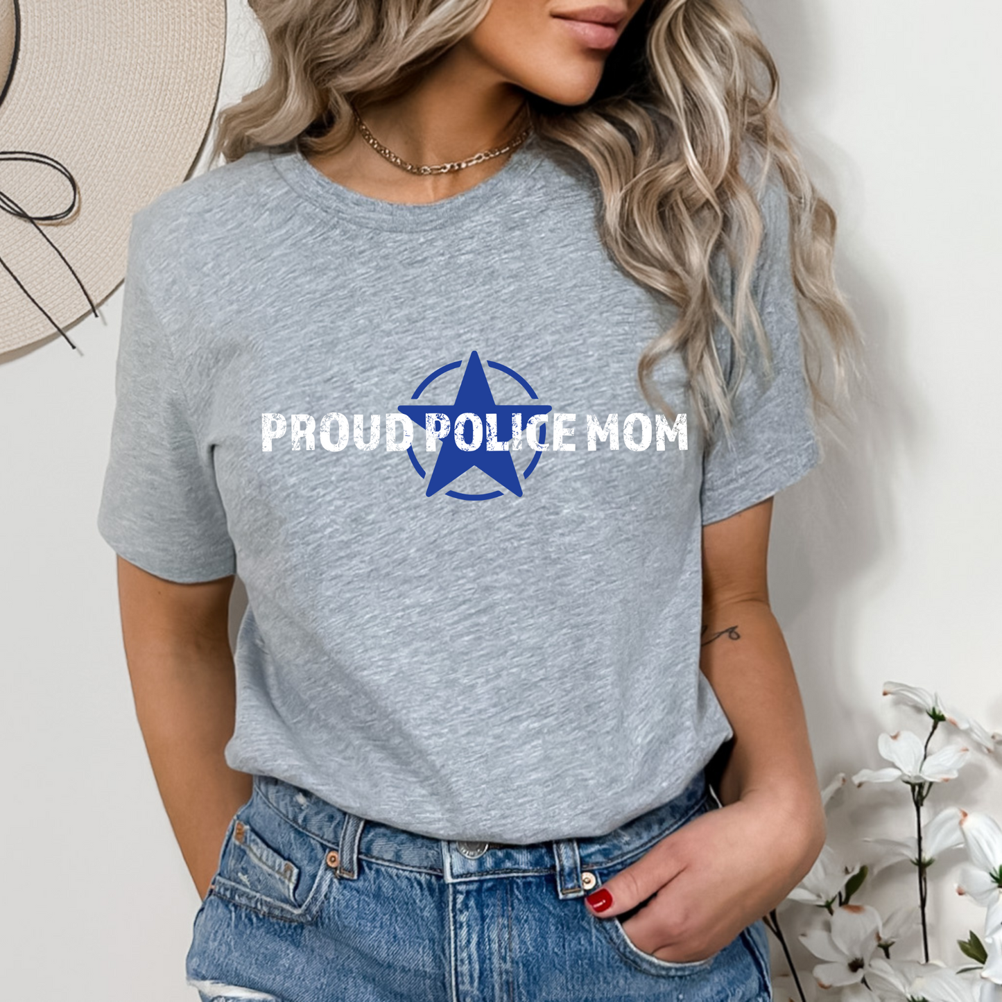 Proud Police Mom - Unisex Jersey Tee