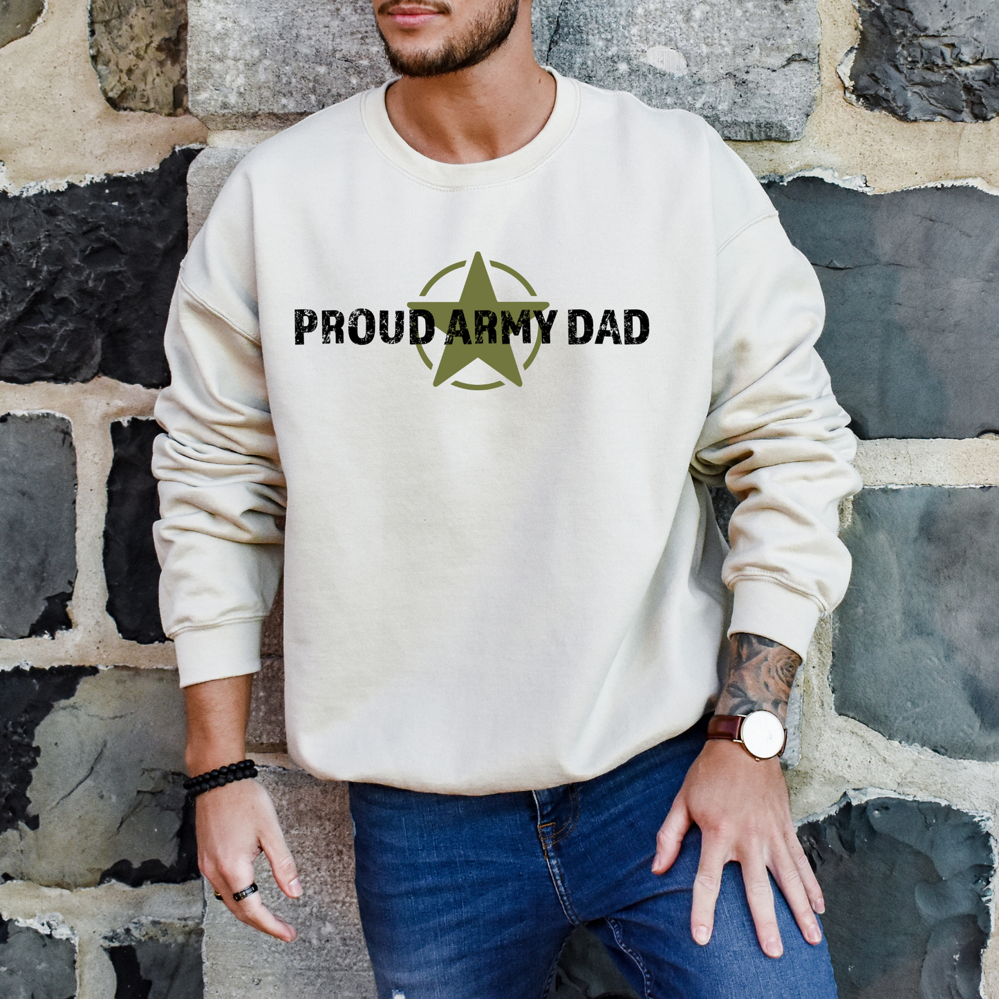 Proud Army Dad - Unisex Crewneck Sweatshirt